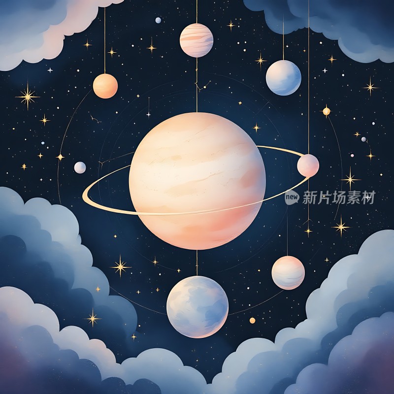星河璀璨行星环绕