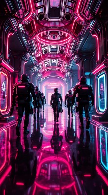 未来战士霓虹走廊科技感十足 未来战士霓虹走廊科技感十足