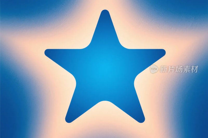 渐变背景蓝色五角星
