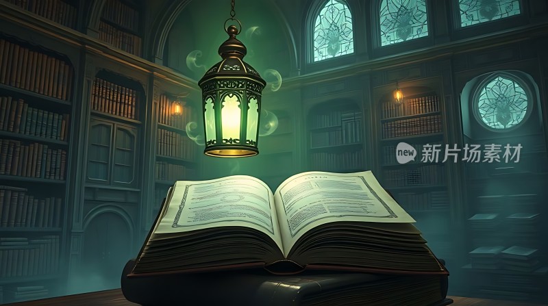 神秘图书馆里的魔法书
