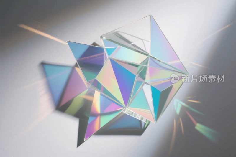 几何立体彩虹艺术图形