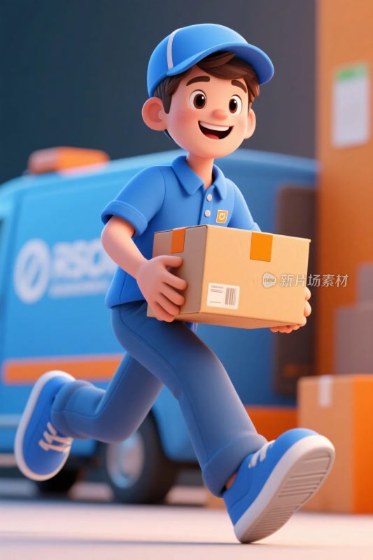 快递员运输快递