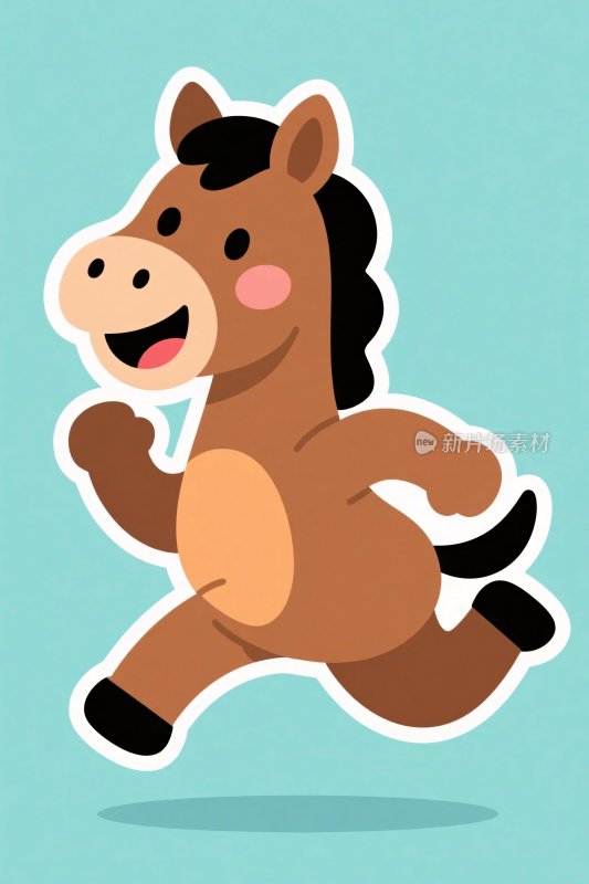 卡通小马插画