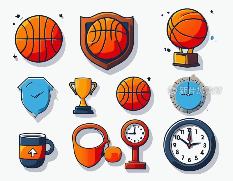 篮球运动日历图标