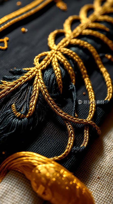 金色刺绣装饰细节