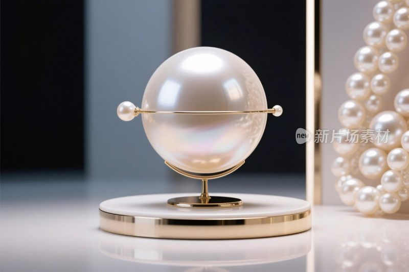 珍珠摆件艺术展示