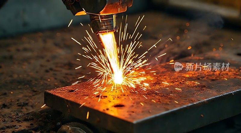 切割金属火花四溅
