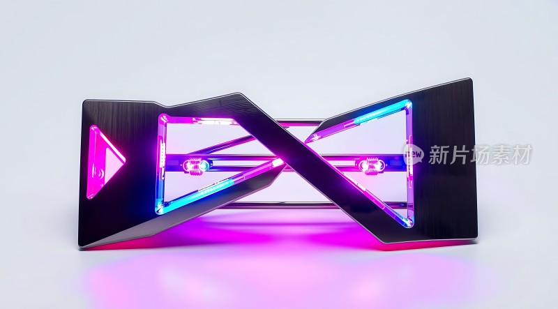 科技感十足的未来主义装置色彩斑斓的光影效果令人印象深刻