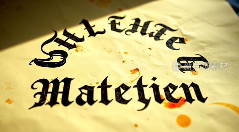 古旧纸张上的神秘文字