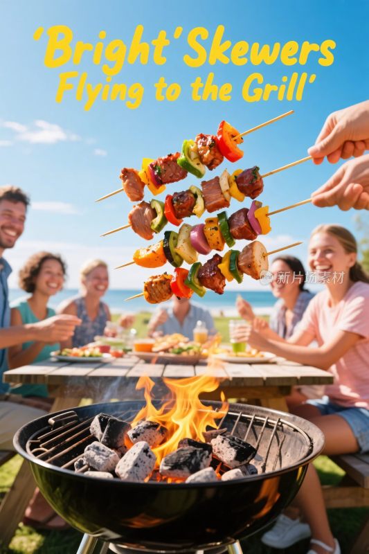 户外烧烤欢乐聚会
