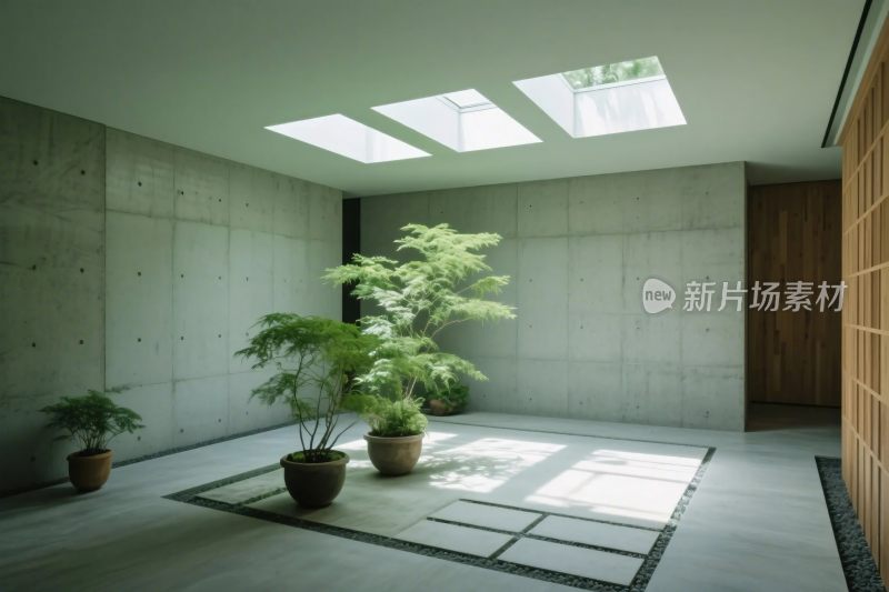 现代简约室内绿植空间