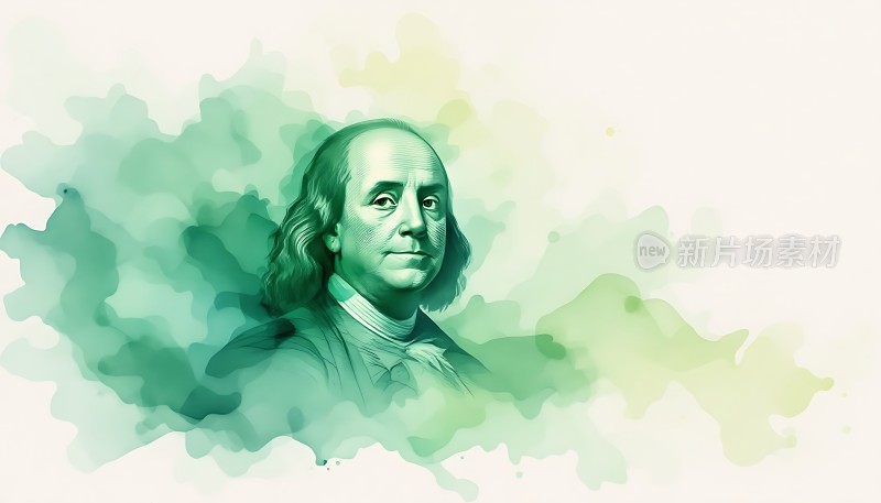 本杰明·富兰克林的水彩画像