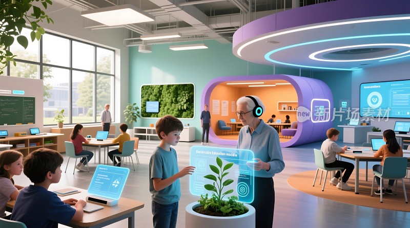 未来教室互动学习科技教育智慧课堂