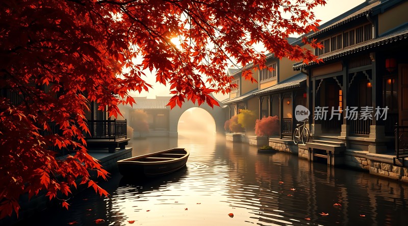 秋日古巷水乡情