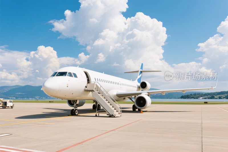 机场停机坪的客机