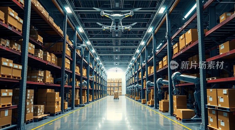 智能仓库无人机与机器人协作高效作业