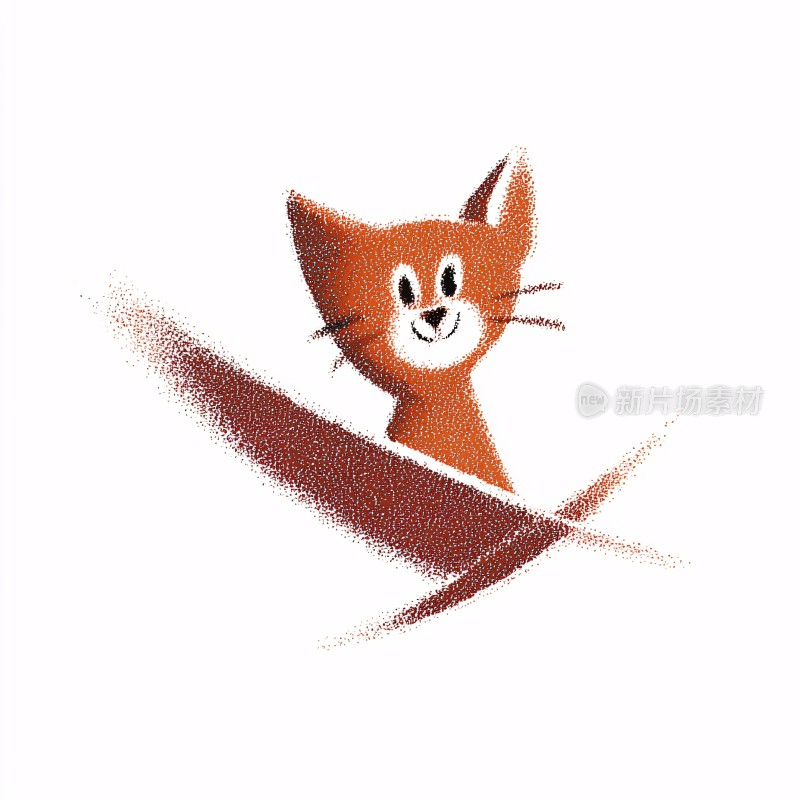 可爱卡通小猫插画