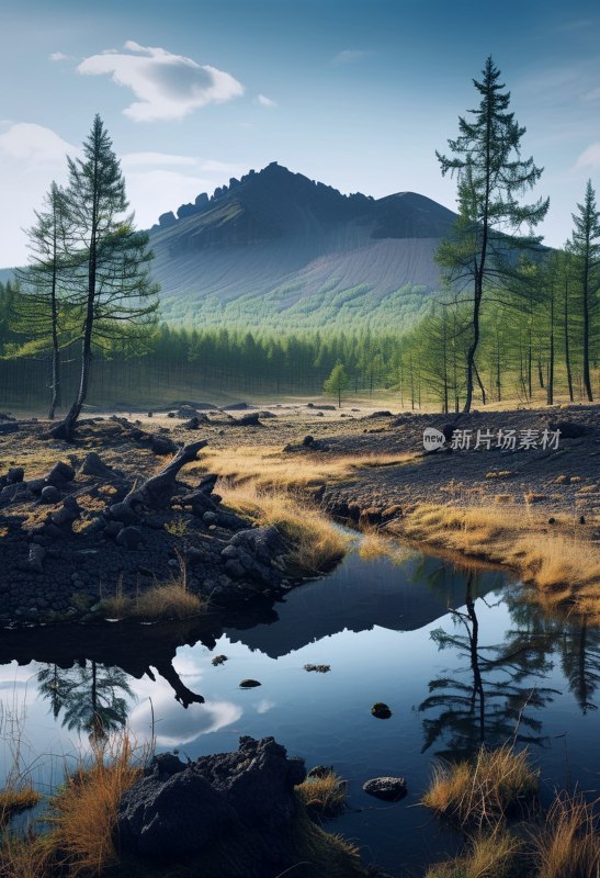 阿尔山火山秋色