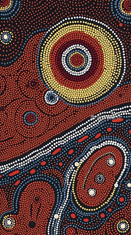 红色圆点艺术图案