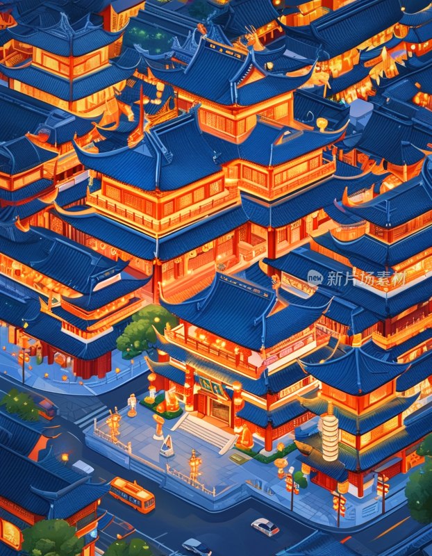 上海城隍庙夜色