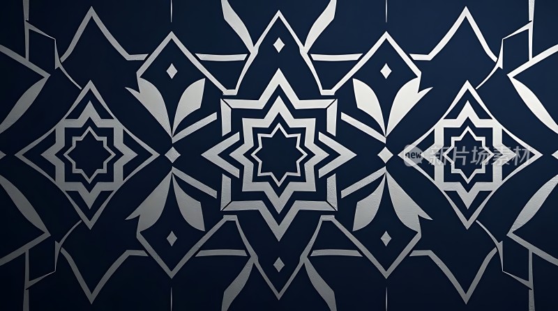 蓝色几何图案设计