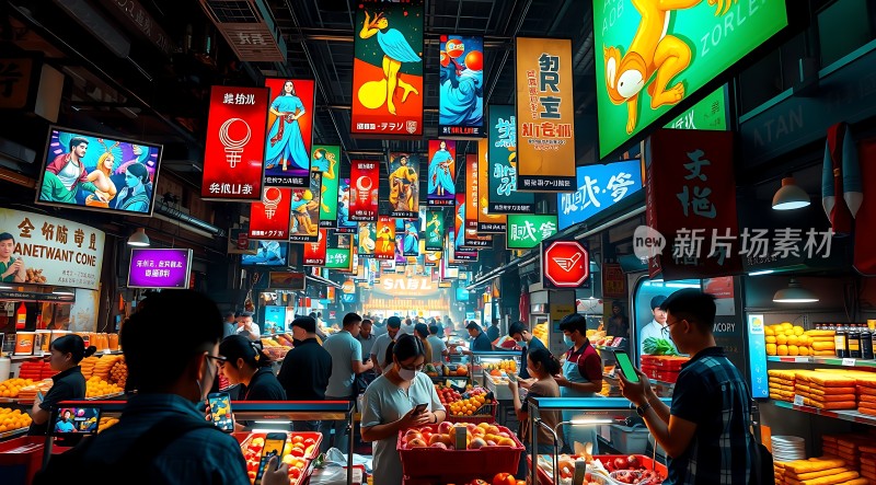 繁华夜市热闹非凡