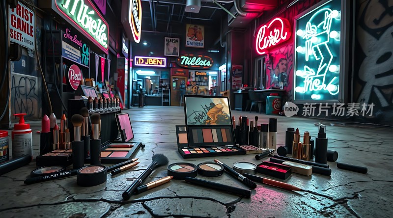 霓虹灯下的化妆盛宴
