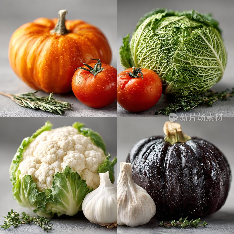 多样新鲜蔬菜摄影图