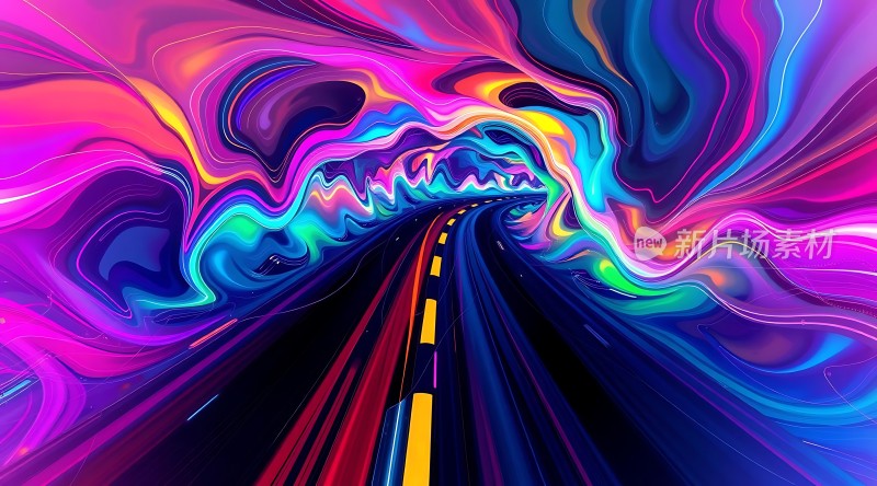 霓虹隧道光影之旅