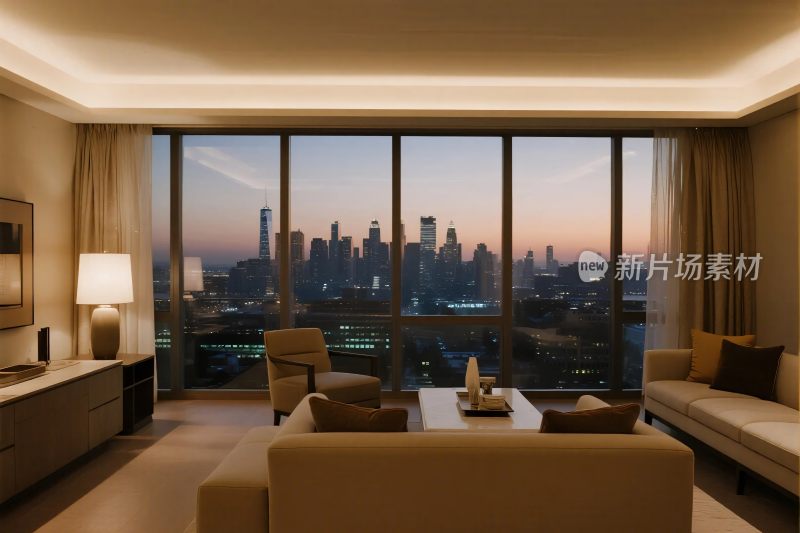 现代客厅城市景观摄影