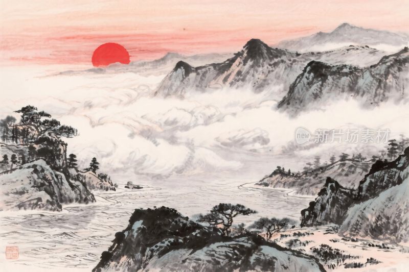 传统山水风景画