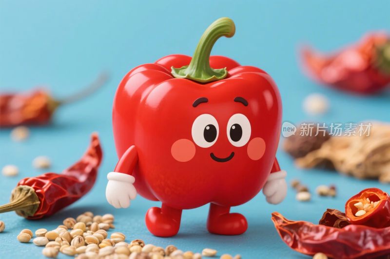 卡通拟人化甜椒玩偶