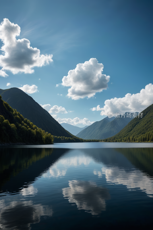 平静的水面高清风景摄影图片