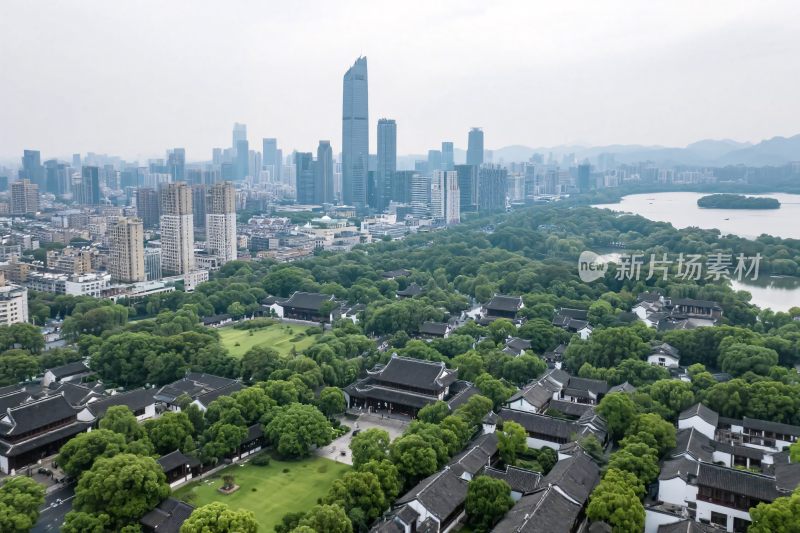 城市景观古建与现代建筑