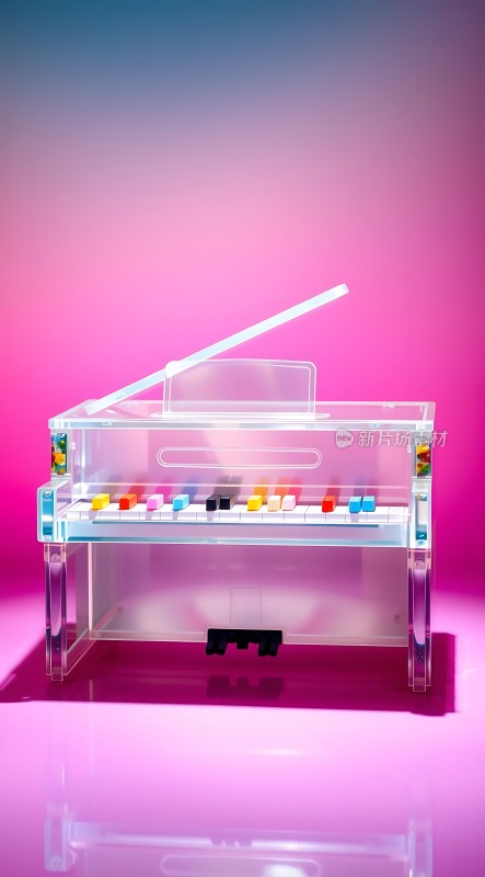 透明钢琴与多彩琴键