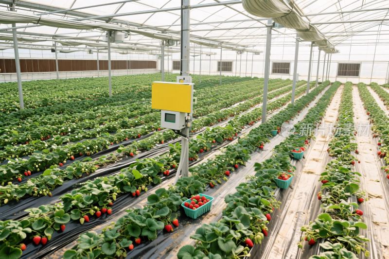 草莓温室种植场景