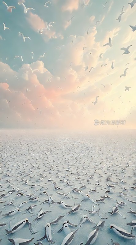 雪地上的飞翔与沉睡