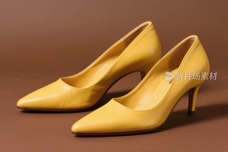 黄色高跟鞋展示