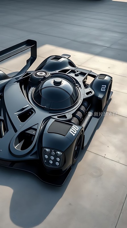 黑色未来感赛车线条流畅科技感十足