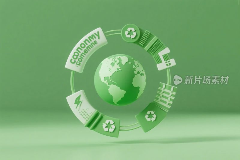 环保循环图标插画