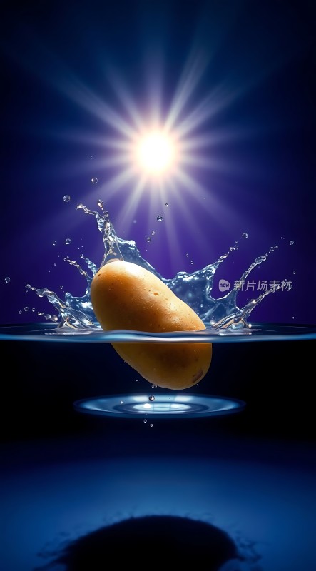 新片场素林土豆入水溅起水花