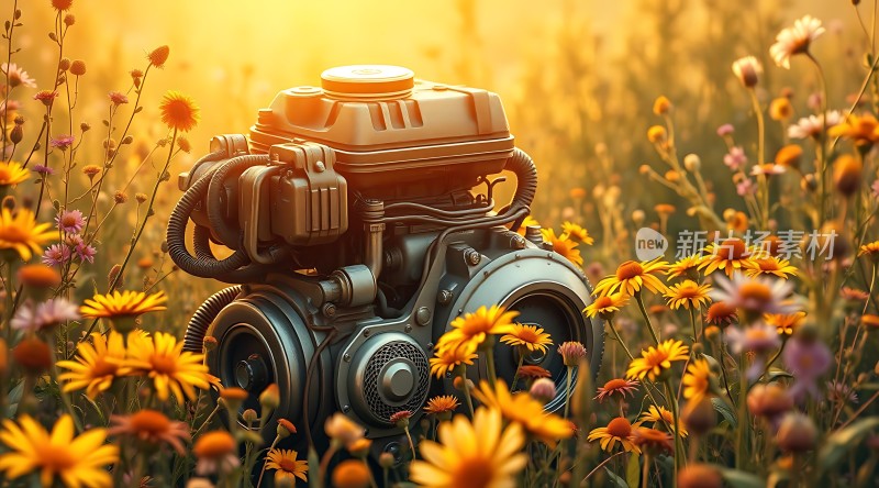 机械之心与自然之美的和谐交响