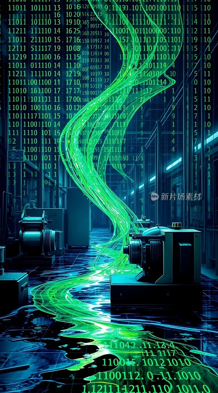 数据流涌动科技感十足