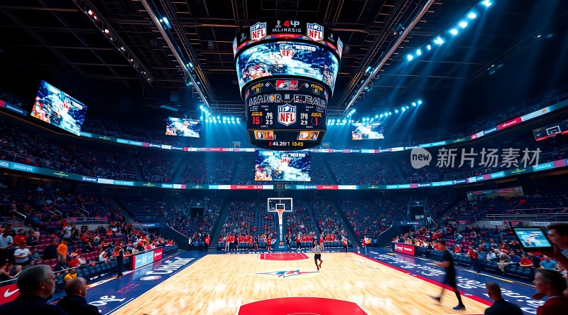 新片场素材 篮球比赛现场