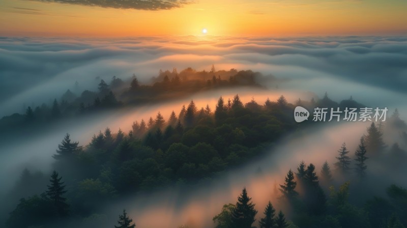 山林云海高山日出绝美风景