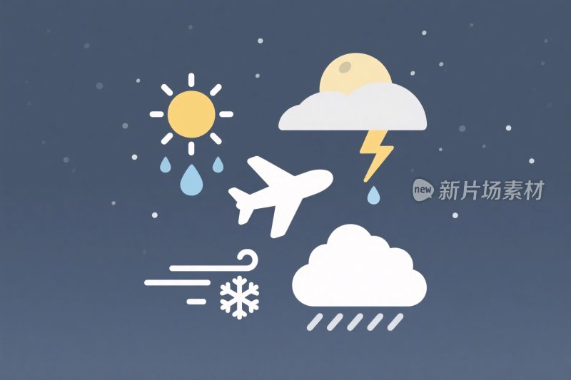 天气元素图标插画