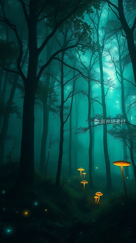神秘森林夜光奇景
