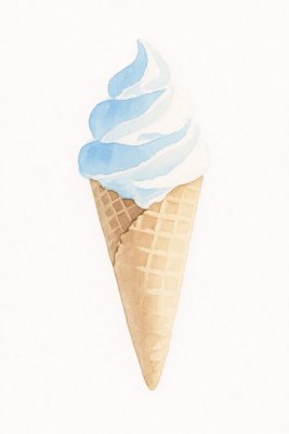 手绘冰淇淋甜筒 手绘冰淇淋甜筒