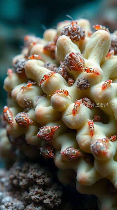 珊瑚上的小生物