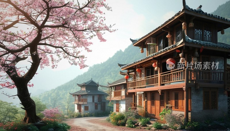 彭家寨春日吊脚楼